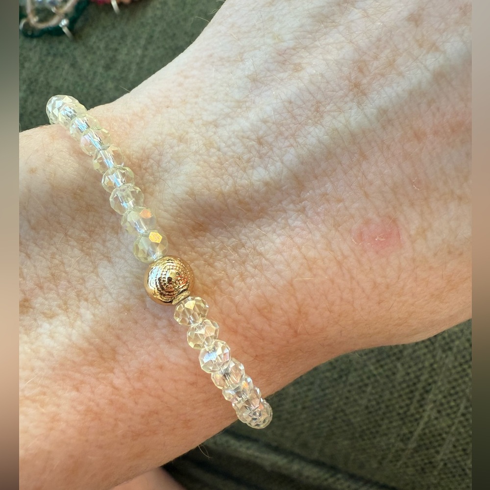 Elegant Gold fill and Crystal Beaded Bracelet